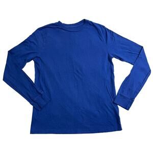 George Mens T Shirt Long Sleeves Pullover Crew Neck Royal Blue Small 34 36